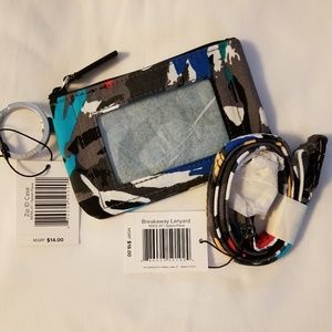 Vera Bradley Zip ID Case & Lanyard set